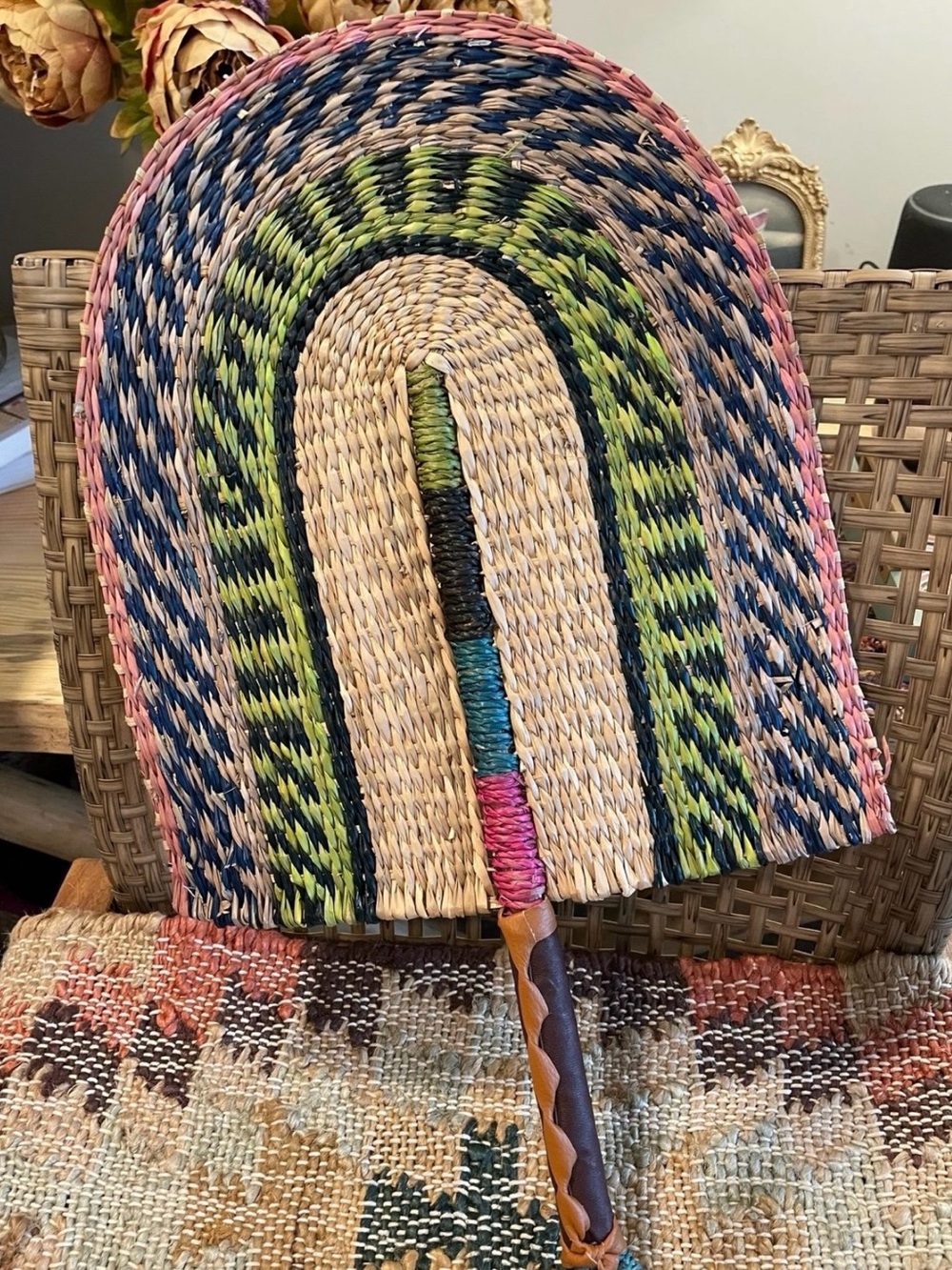 African Fan 20” high x 11” wide
